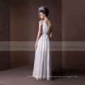 Charming A-line Criss Cross Pleat Sweet Heart Beads Cap Sleeve Vestido de casamento Chiffon Gathered Skirt